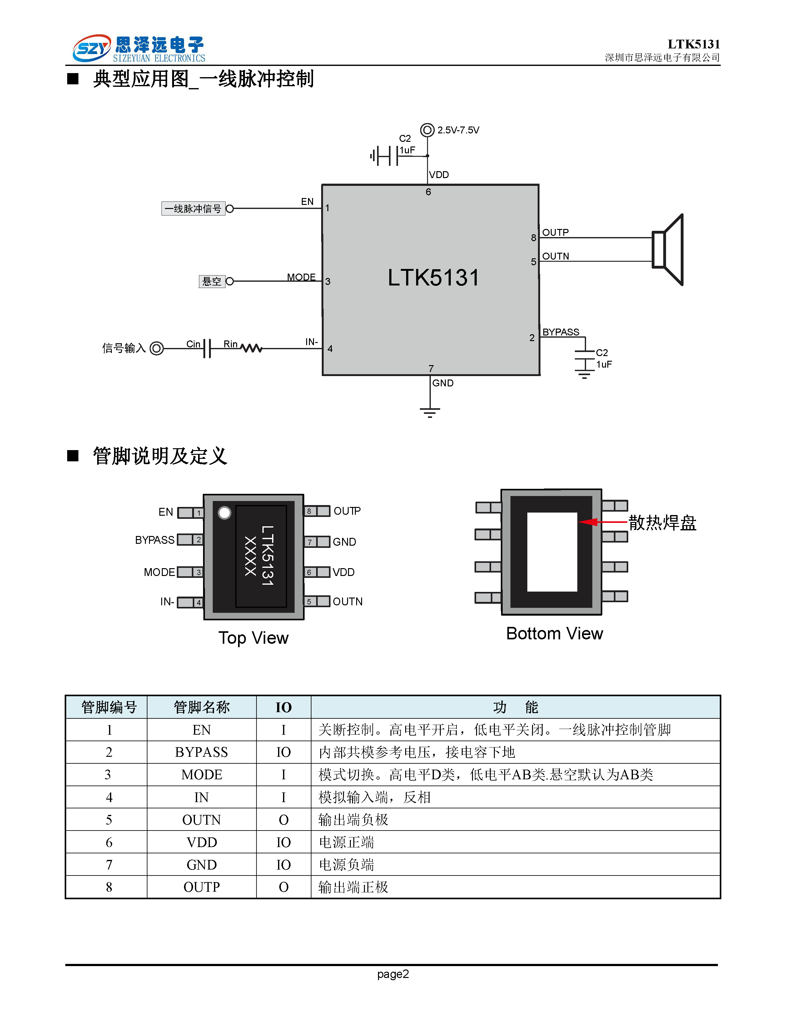 LTK5131宽电压2.5-7.5V脉冲控制防破音F类_2欧姆11W音频功率放大器ESOP_8 2023-12-06_页面_2.png