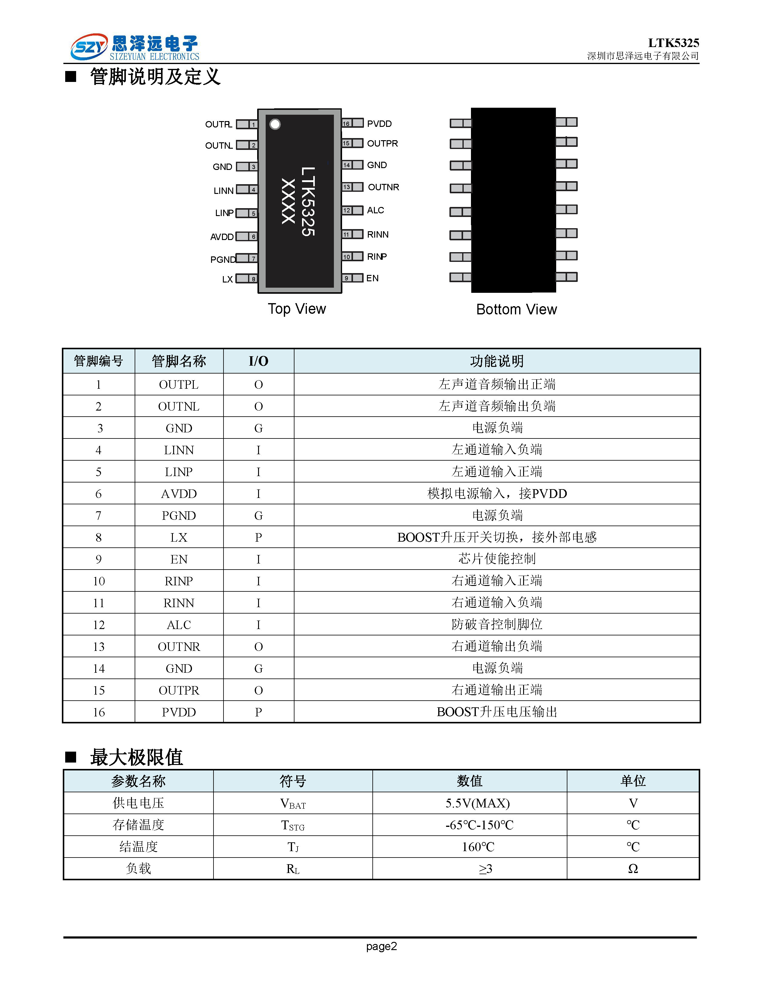 LTK5325单节锂电池内置升压2x5.3W双声道G类音频功率放大器SOP-16 2023-12-06_页面_2.png