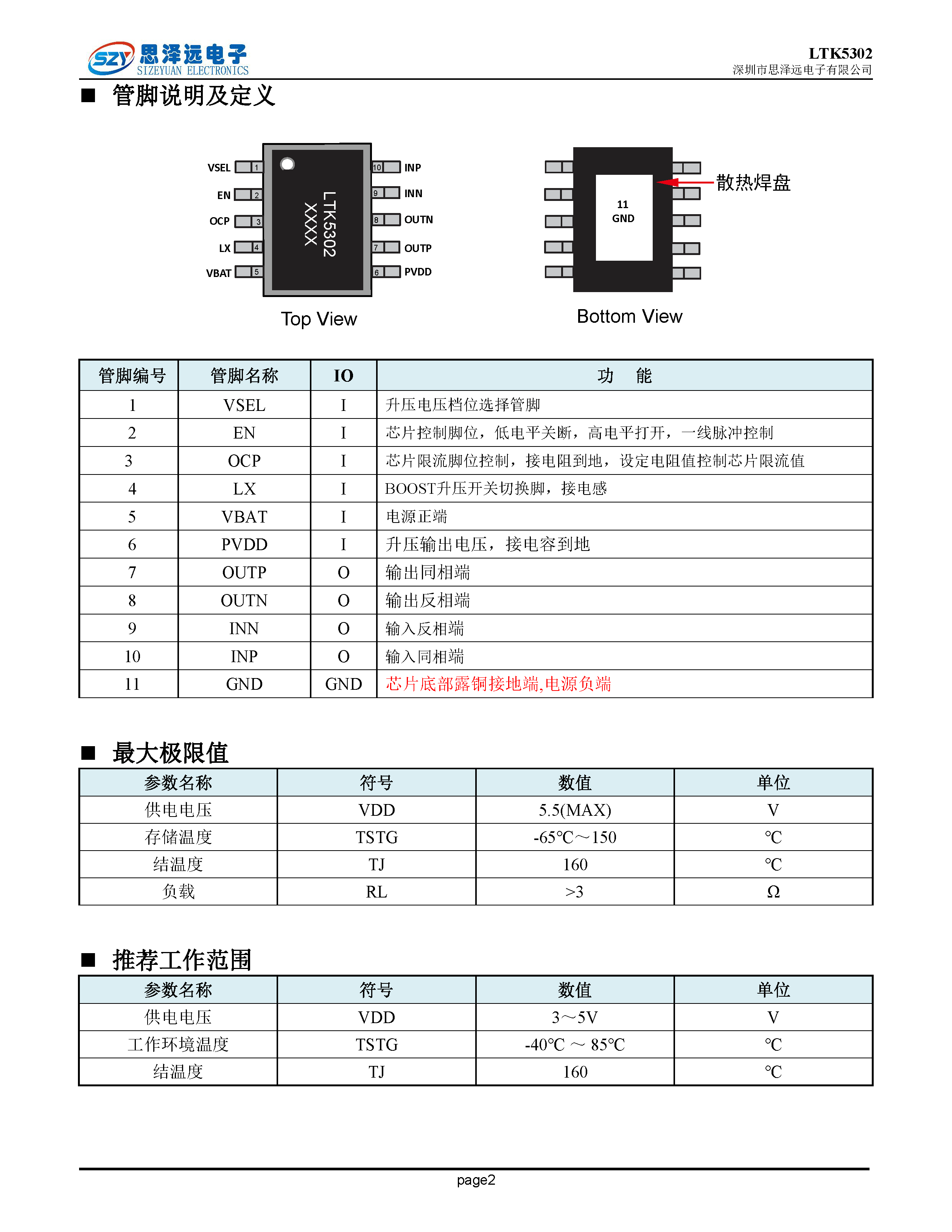 LTK5302单节锂电内置同步升压（无需二极管）脉冲控制防破音_11W单声道G类音频功率放大器ESOP-10 2023-12-06_页面_02.png